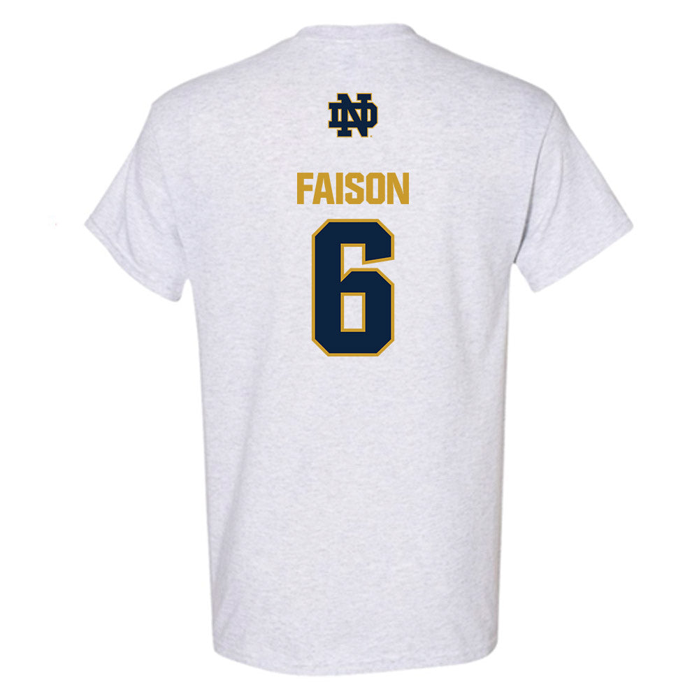 Notre Dame - NCAA Football : Jordan Faison - Classic Fashion Shersey T-Shirt-1