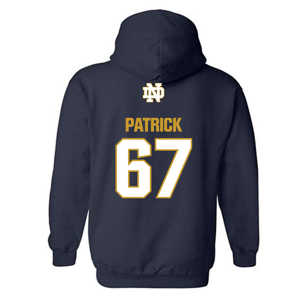 Notre Dame - NCAA Football : Gregory Patrick - Classic Fashion Shersey Hooded Sweatshirt-1