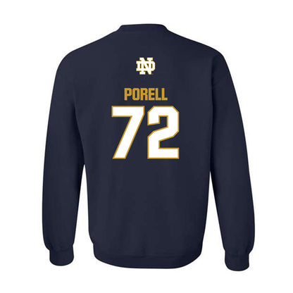 Notre Dame - NCAA Men's Lacrosse : Thomas Porell - Classic Fashion Shersey Crewneck Sweatshirt-1