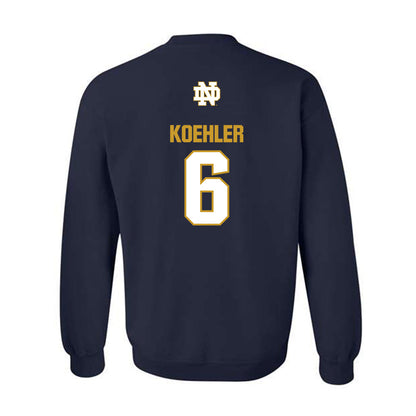 Notre Dame - NCAA Men's Basketball : Brady Koehler - Classic Fashion Shersey Crewneck Sweatshirt-1