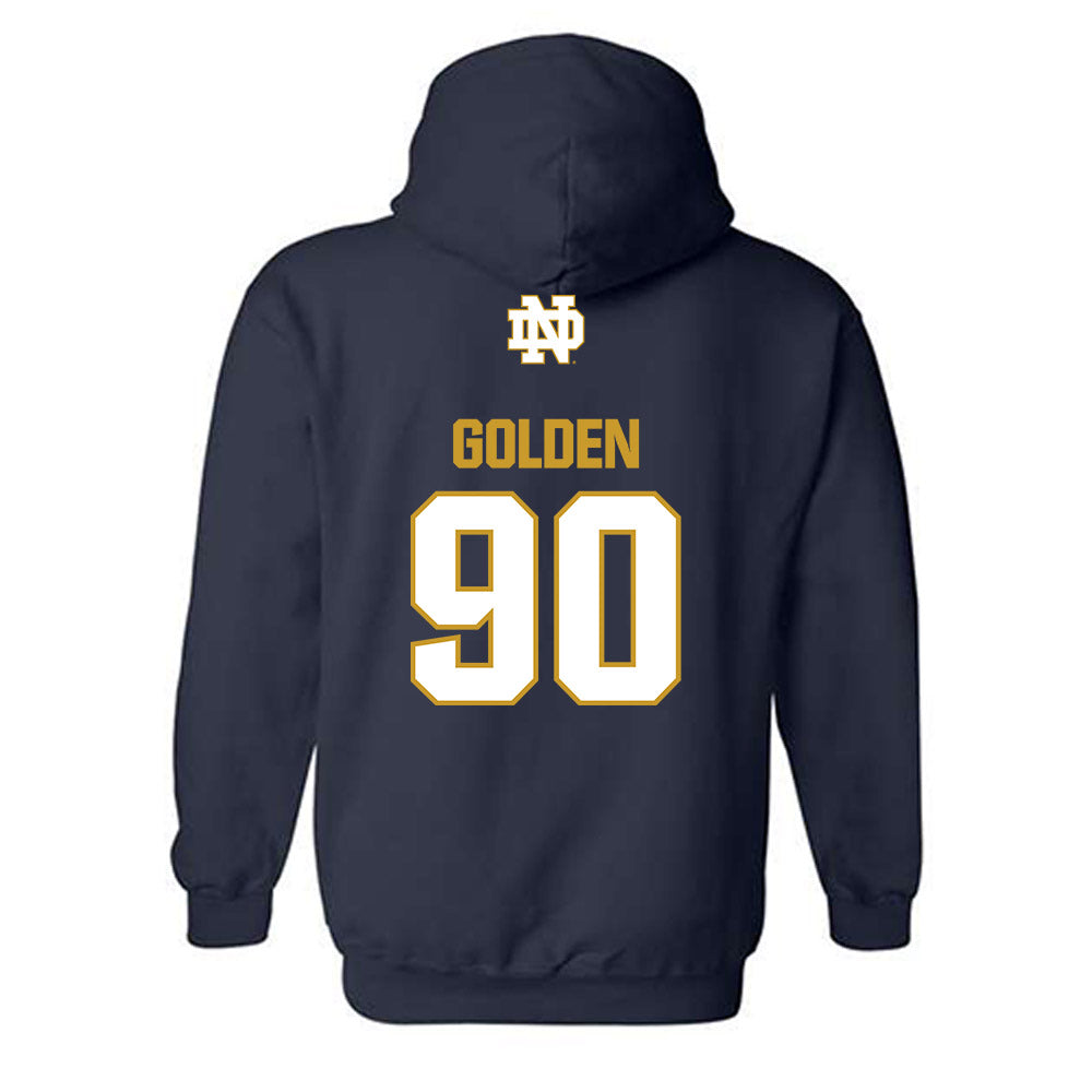 Notre Dame - NCAA Football : Elijah Golden - Classic Fashion Shersey Hooded Sweatshirt-1