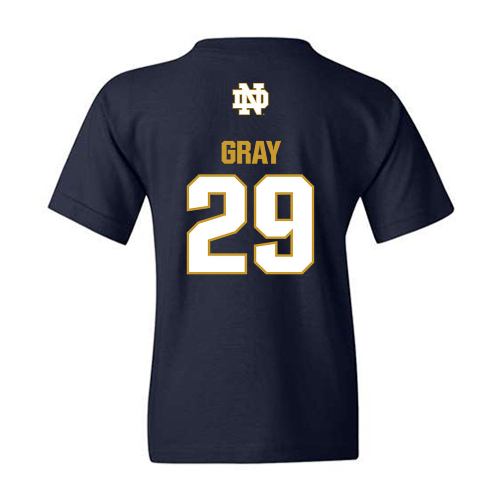 Notre Dame - NCAA Football : Christian Gray - Classic Fashion Shersey Youth T-Shirt-1