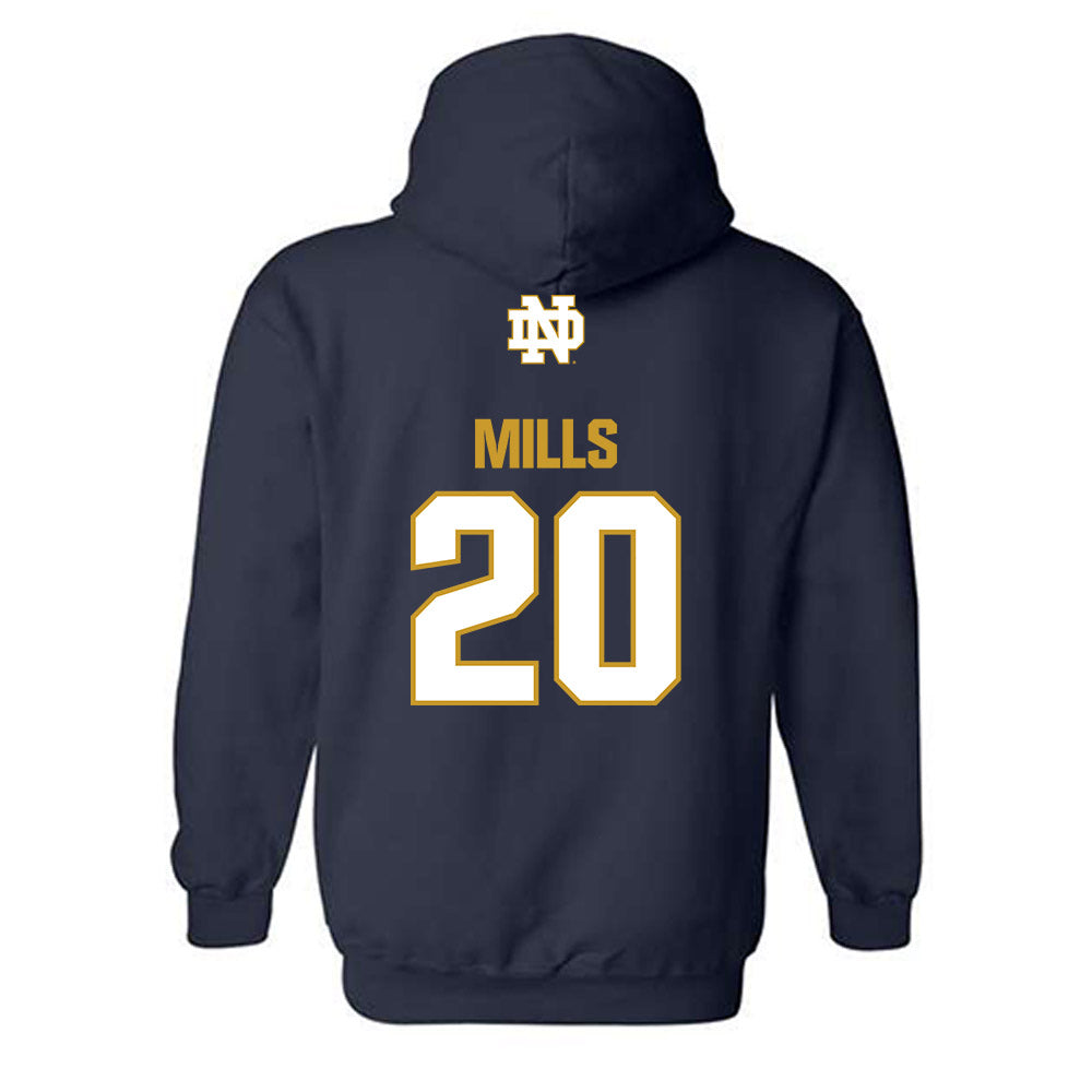 Notre Dame - NCAA Women's Soccer : Abby Mills - Classic Fashion Shersey Hooded Sweatshirt
