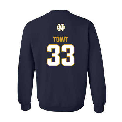 Notre Dame - NCAA Men's Basketball : Carson Towt - Classic Fashion Shersey Crewneck Sweatshirt-1