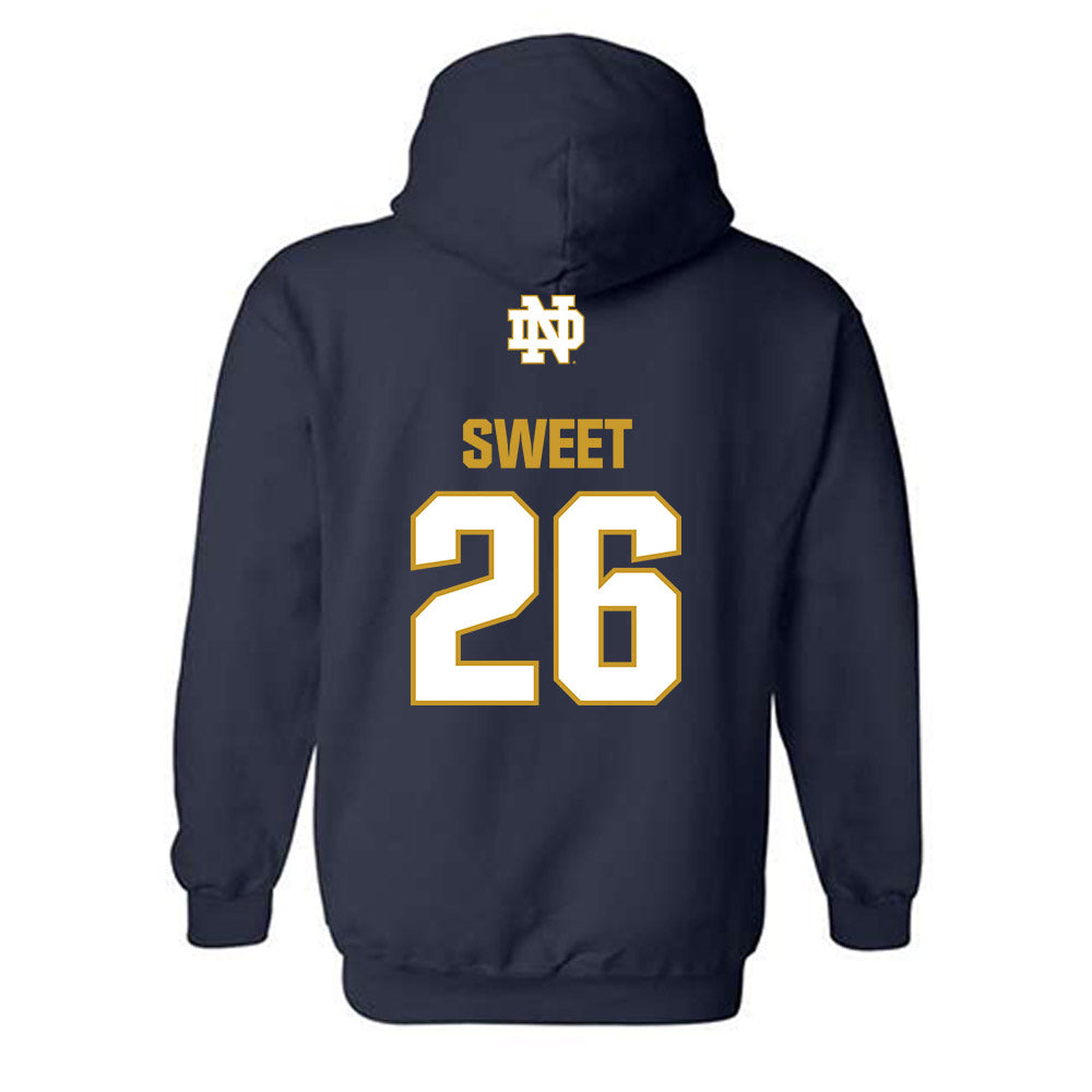 Notre Dame - NCAA Softball : Tenley Sweet - Classic Fashion Shersey Hooded Sweatshirt-1