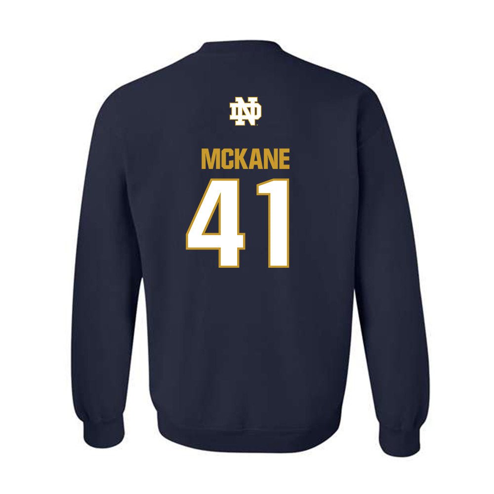 Notre Dame - NCAA Men's Lacrosse : Matthew McKane - Classic Fashion Shersey Crewneck Sweatshirt-1