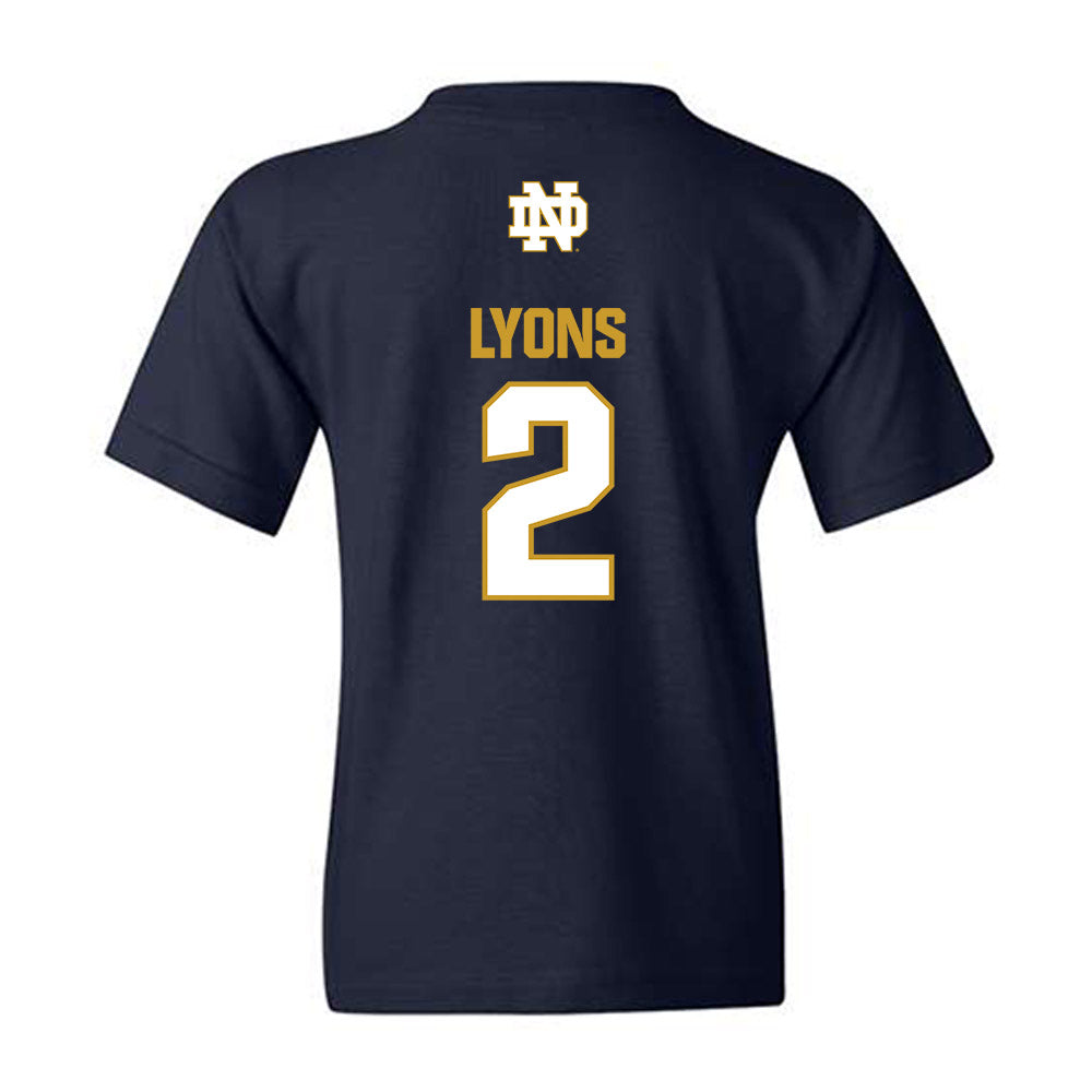 Notre Dame - NCAA Women's Lacrosse : Abigail Lyons - Classic Fashion Shersey Youth T-Shirt-1