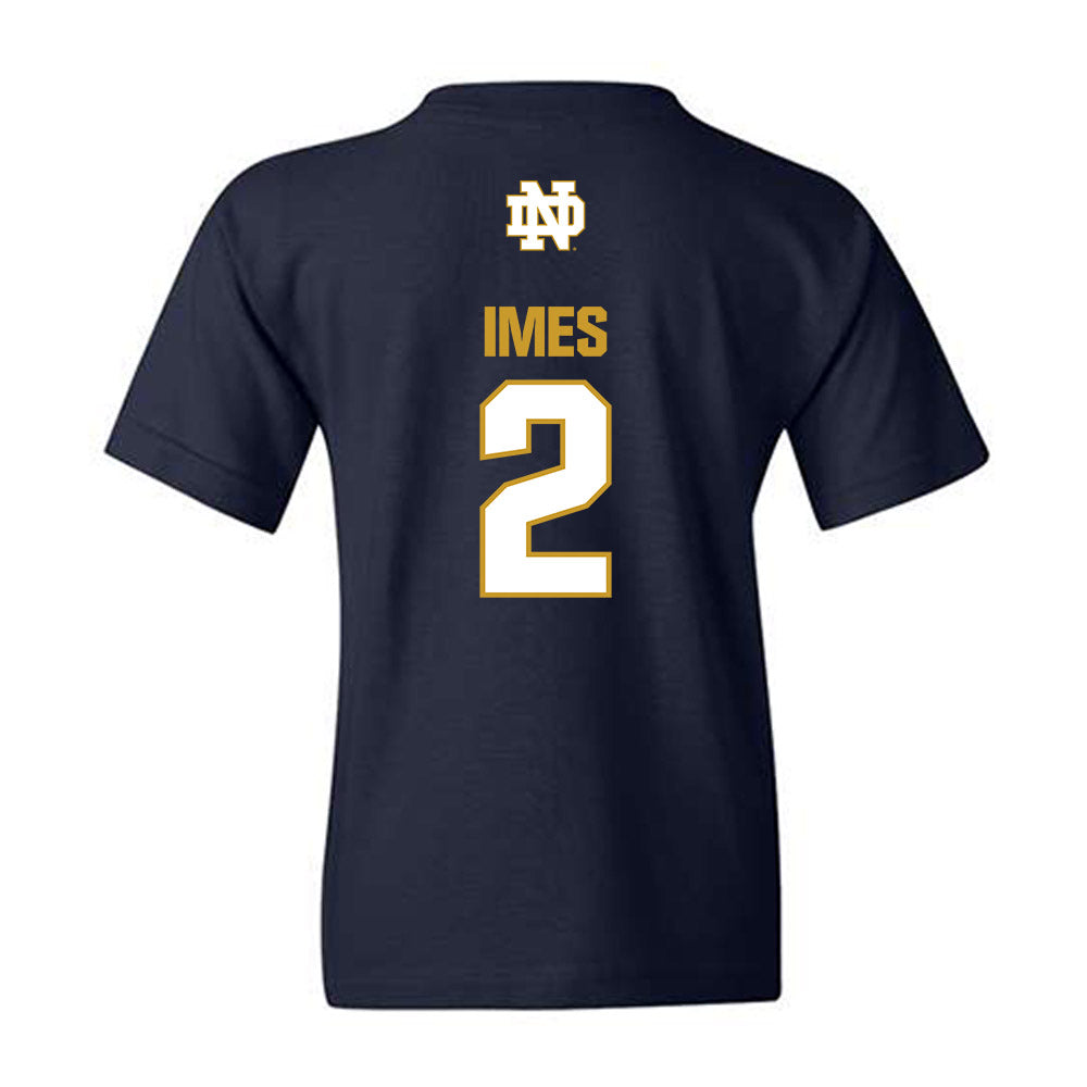 Notre Dame - NCAA Men's Basketball : Logan Imes - Classic Fashion Shersey Youth T-Shirt-1
