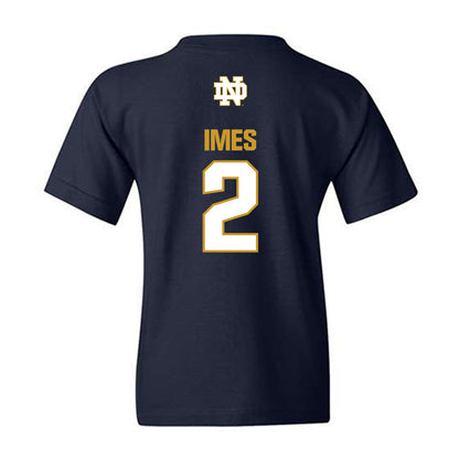 Notre Dame - NCAA Men's Basketball : Logan Imes - Classic Fashion Shersey Youth T-Shirt-1