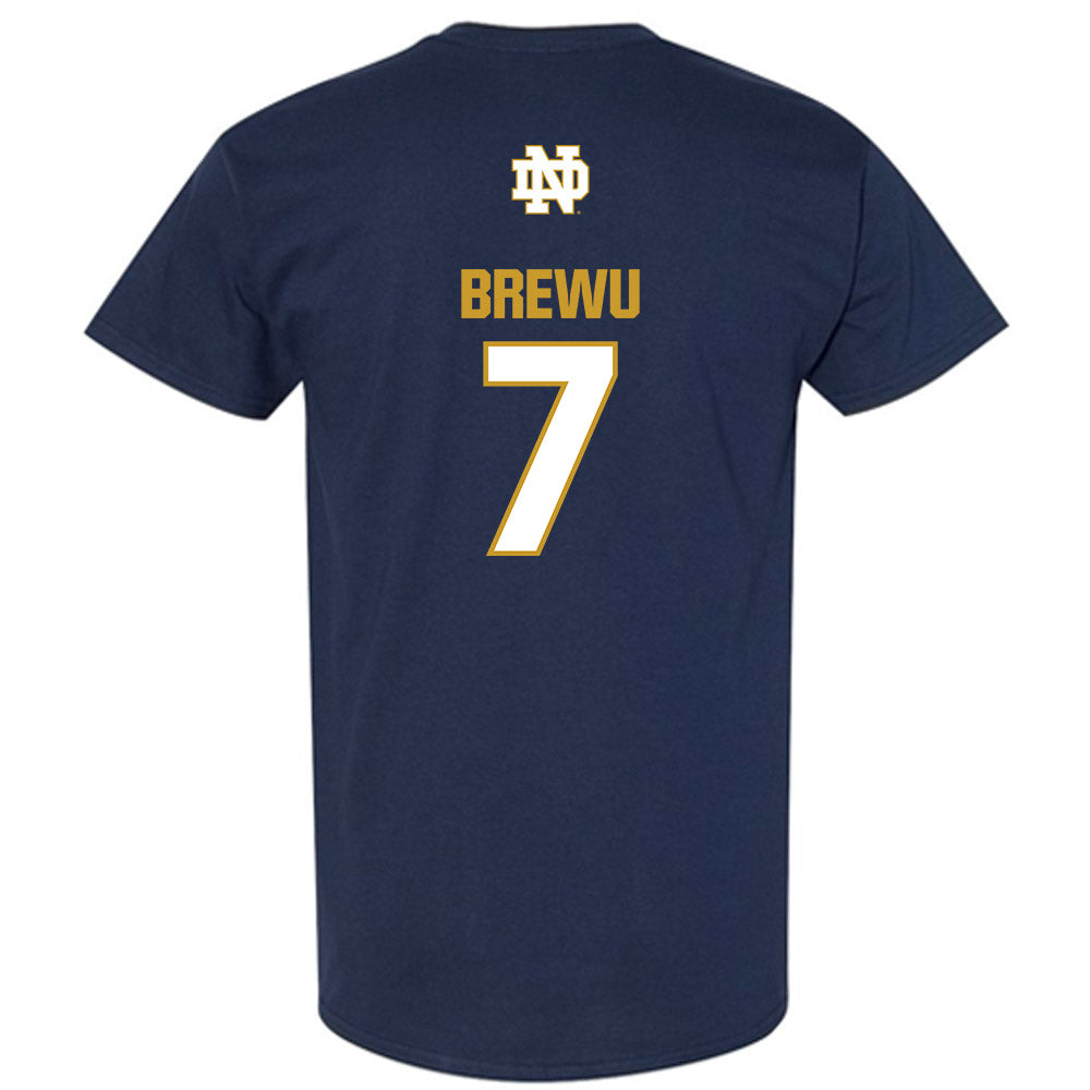 Notre Dame - NCAA Football : Francis Brewu - Classic Fashion Shersey T-Shirt-1
