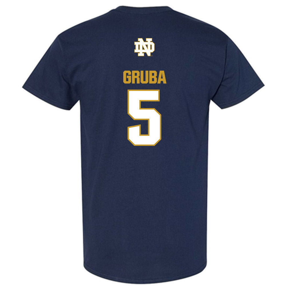 Notre Dame - NCAA Men's Ice Hockey : Leo Gruba - Classic Fashion Shersey T-Shirt-1