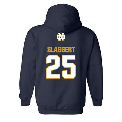 Notre Dame - NCAA Men's Ice Hockey : Carter Slaggert - Classic Fashion Shersey Hooded Sweatshirt-1