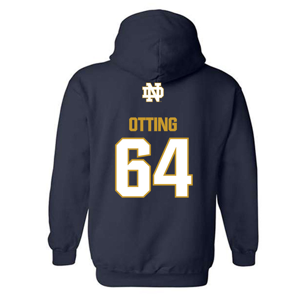 Notre Dame - NCAA Football : Joe Otting - Classic Fashion Shersey Hooded Sweatshirt-1