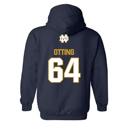 Notre Dame - NCAA Football : Joe Otting - Classic Fashion Shersey Hooded Sweatshirt-1