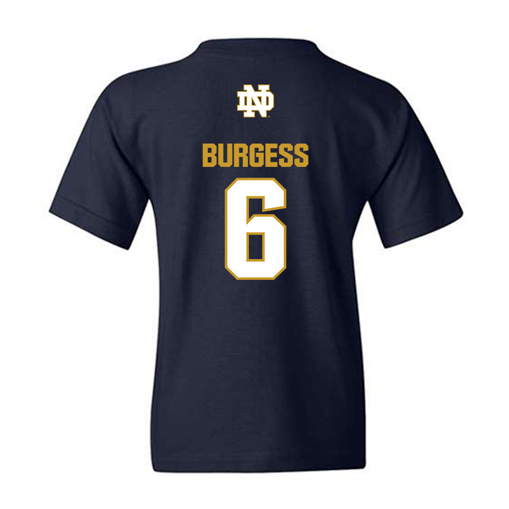 Notre Dame - NCAA Football : Christopher Burgess - Classic Fashion Shersey Youth T-Shirt-1