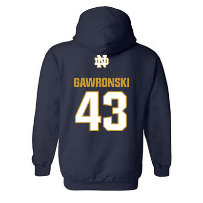 Notre Dame - NCAA Women's Lacrosse : Avery Gawronski - Classic Fashion Shersey Hooded Sweatshirt-1