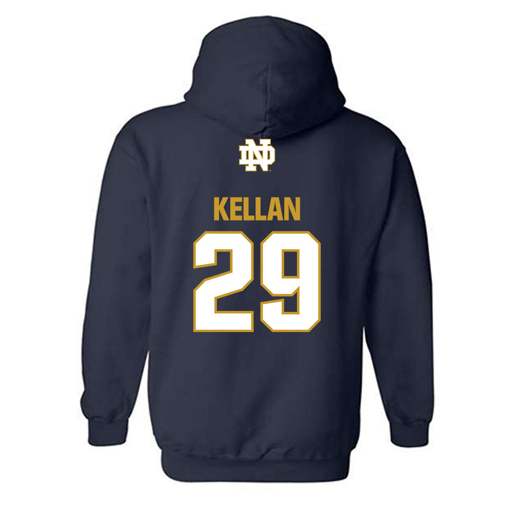 Notre Dame - NCAA Men's Lacrosse : Dylan Kellan - Classic Fashion Shersey Hooded Sweatshirt-1