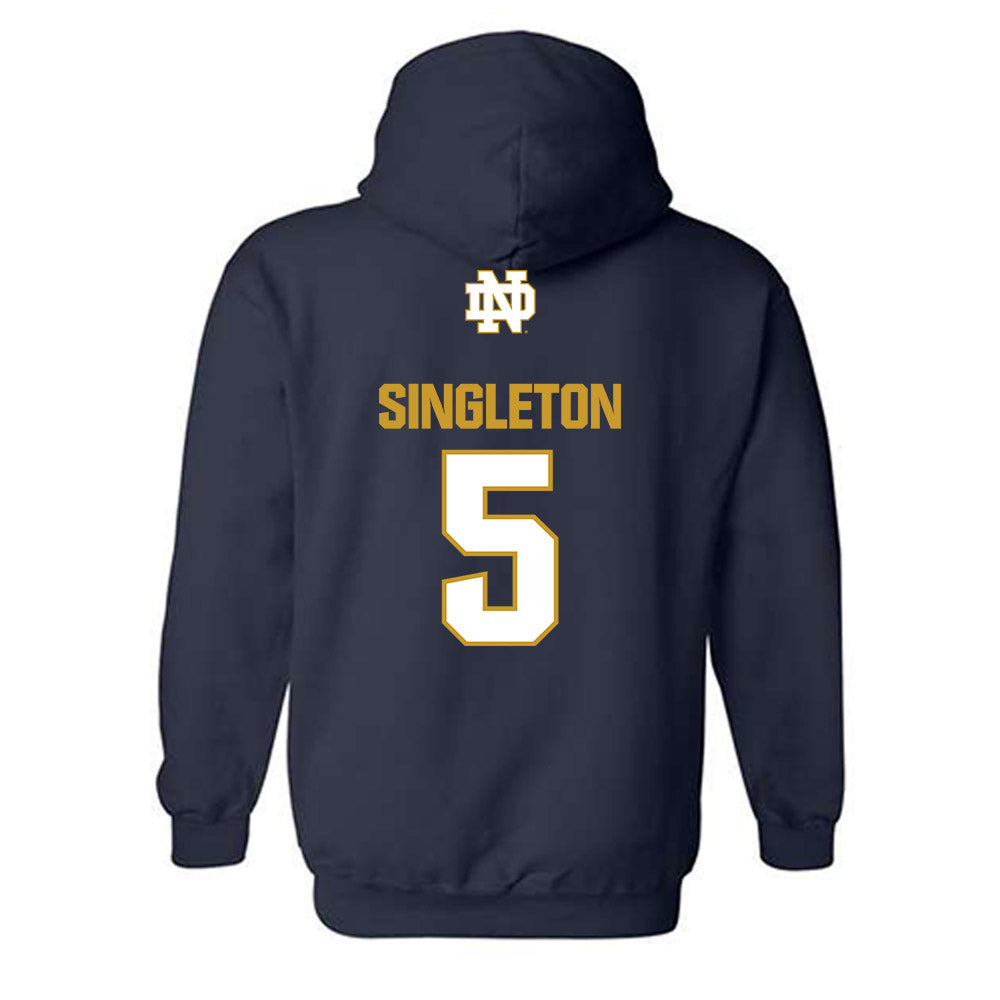 Notre Dame - NCAA Baseball : Dylan Singleton - Classic Fashion Shersey Hooded Sweatshirt-1
