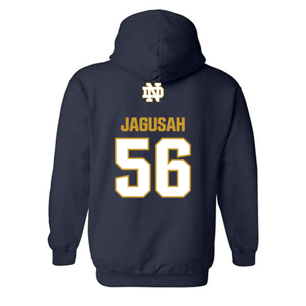 Notre Dame - NCAA Football : Charles Jagusah - Classic Fashion Shersey Hooded Sweatshirt-1