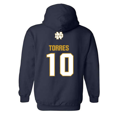 Notre Dame - NCAA Softball : Jillian Torres - Classic Fashion Shersey Hooded Sweatshirt-1