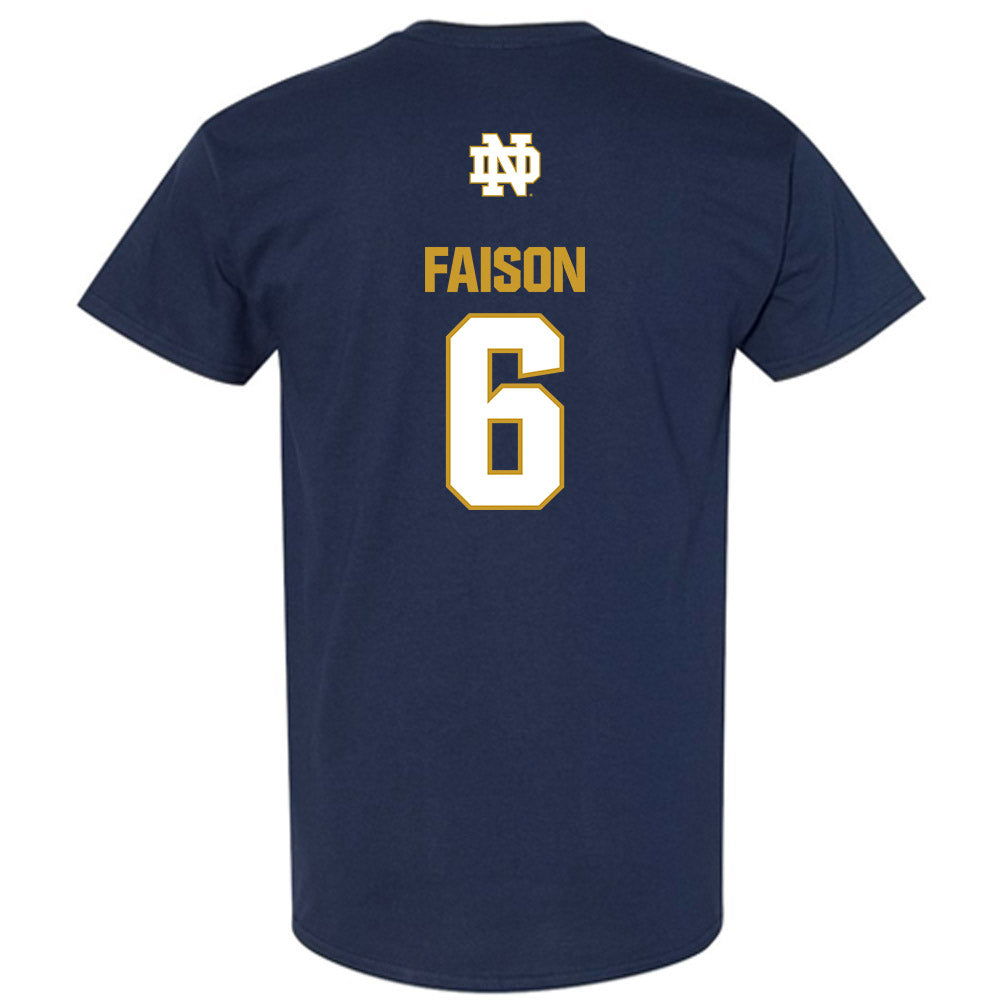 Notre Dame - NCAA Football : Jordan Faison - Classic Fashion Shersey T-Shirt-1