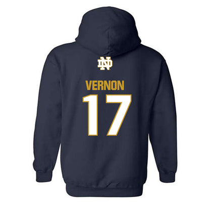 Notre Dame - NCAA Football : Brenan Vernon - Classic Fashion Shersey Hooded Sweatshirt-1