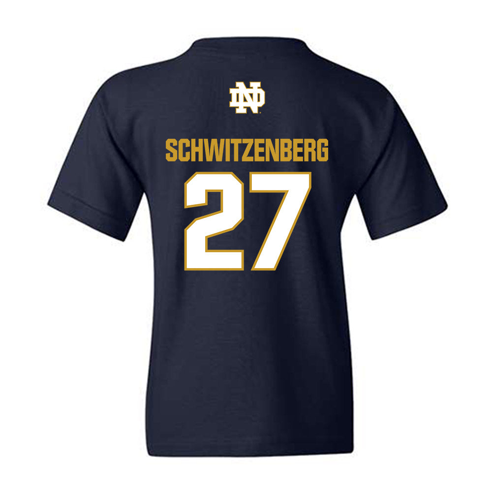 Notre Dame - NCAA Men's Lacrosse : Nate Schwitzenberg - Classic Fashion Shersey Youth T-Shirt-1