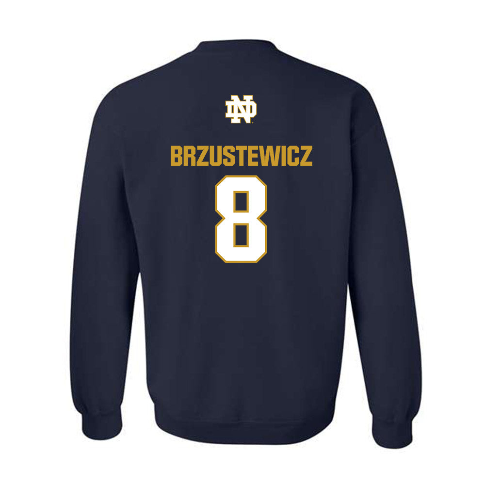 Notre Dame - NCAA Baseball : Hudson Brzustewicz - Classic Fashion Shersey Crewneck Sweatshirt-1