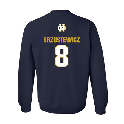 Notre Dame - NCAA Baseball : Hudson Brzustewicz - Classic Fashion Shersey Crewneck Sweatshirt-1
