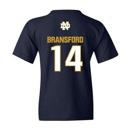 Notre Dame - NCAA Women's Basketball : Kk Bransford - Classic Fashion Shersey Youth T-Shirt-1