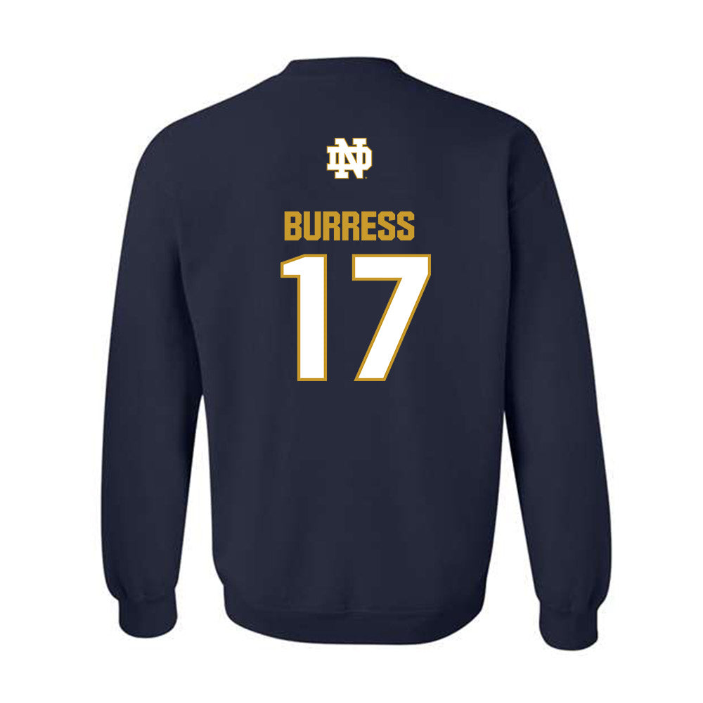 Notre Dame - NCAA Football : Elijah Burress - Classic Fashion Shersey Crewneck Sweatshirt-1