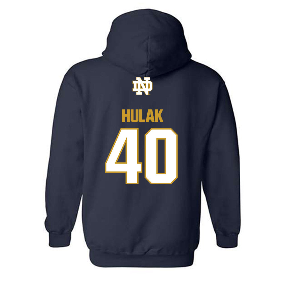 Notre Dame - NCAA Football : Dominik Hulak - Classic Fashion Shersey Hooded Sweatshirt-1