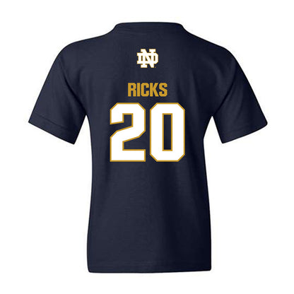 Notre Dame - NCAA Baseball : Caleb Ricks - Classic Fashion Shersey Youth T-Shirt-1