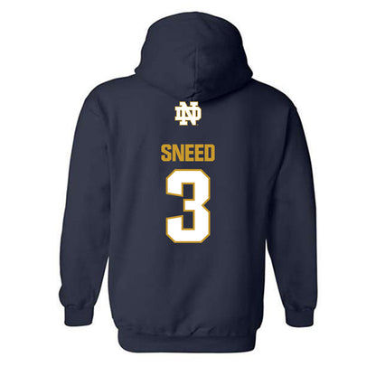 Notre Dame - NCAA Football : Jaylen Sneed - Classic Fashion Shersey Hooded Sweatshirt-1