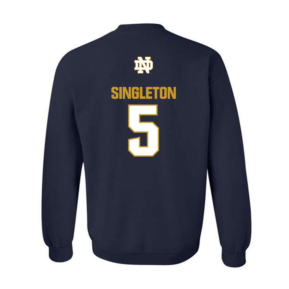 Notre Dame - NCAA Baseball : Dylan Singleton - Classic Fashion Shersey Crewneck Sweatshirt-1