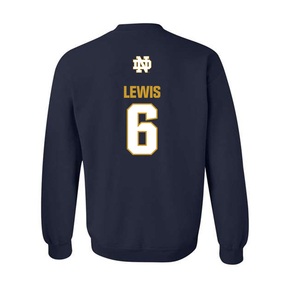 Notre Dame - NCAA Men's Soccer : Wyatt Lewis - Classic Fashion Shersey Crewneck Sweatshirt-1