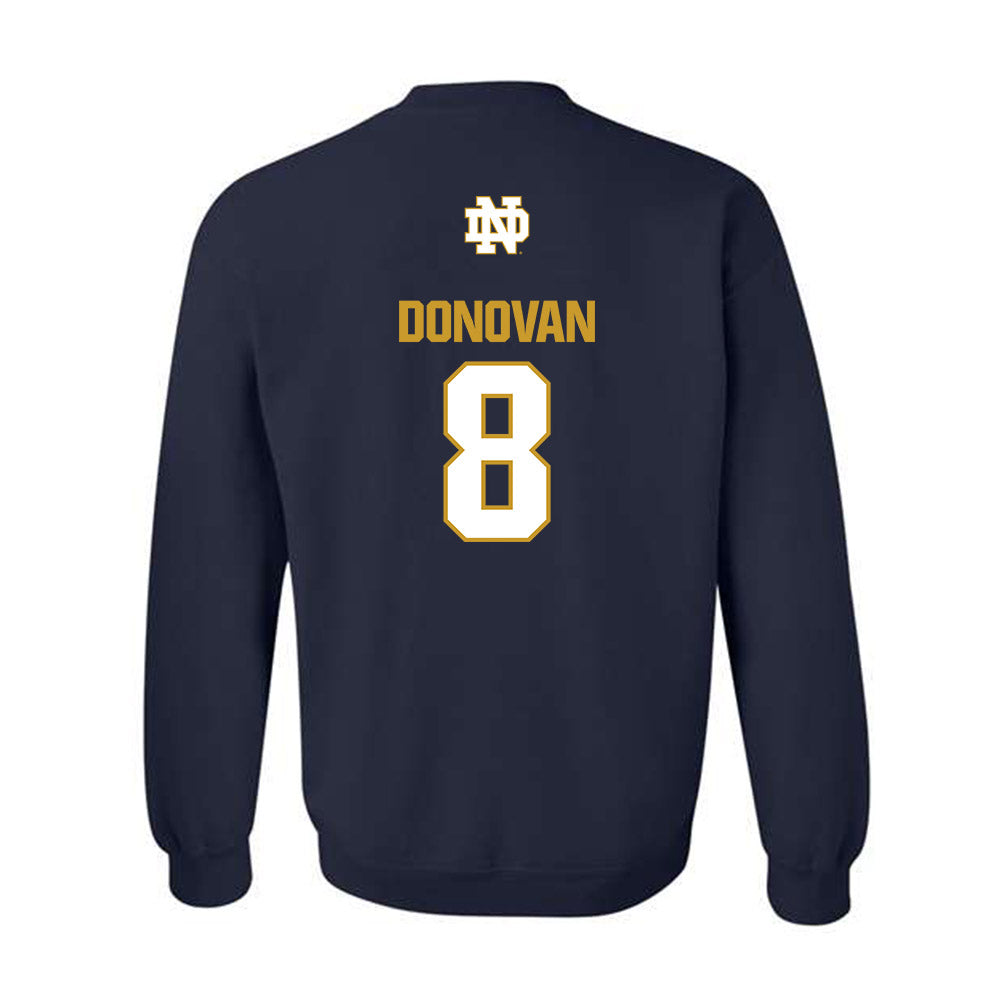 Notre Dame - NCAA Men's Lacrosse : Andrew Donovan - Classic Fashion Shersey Crewneck Sweatshirt-1