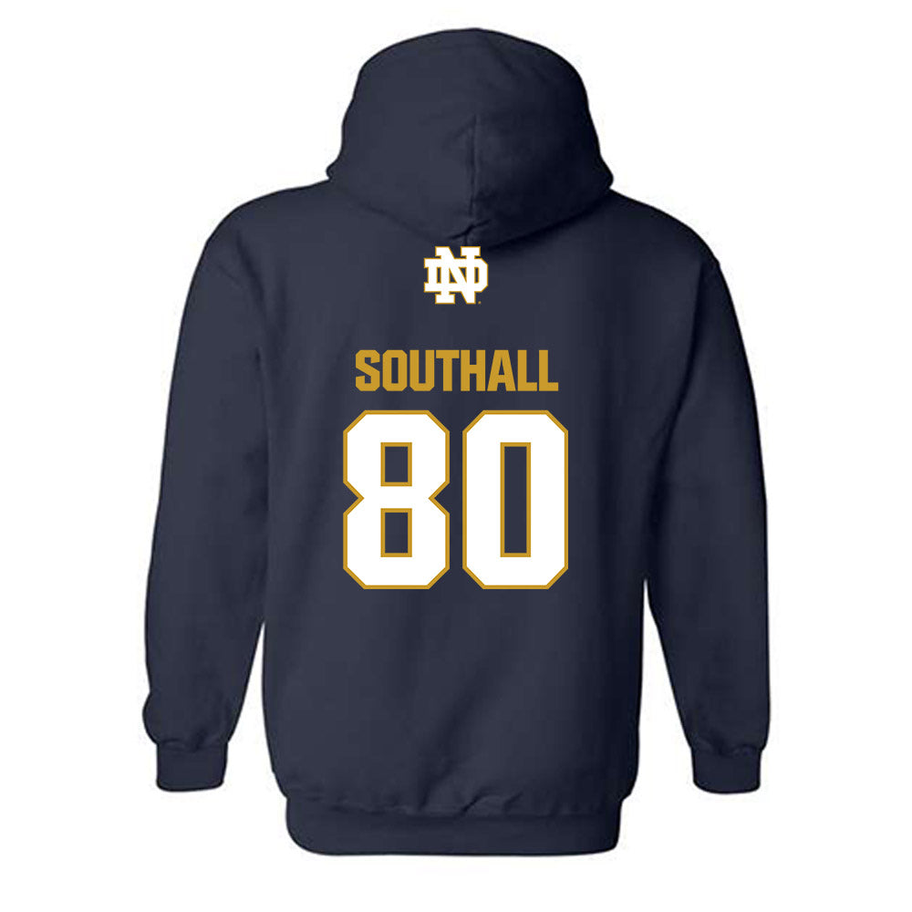 Notre Dame - NCAA Football : Xavier Southall - Classic Fashion Shersey Hooded Sweatshirt-1