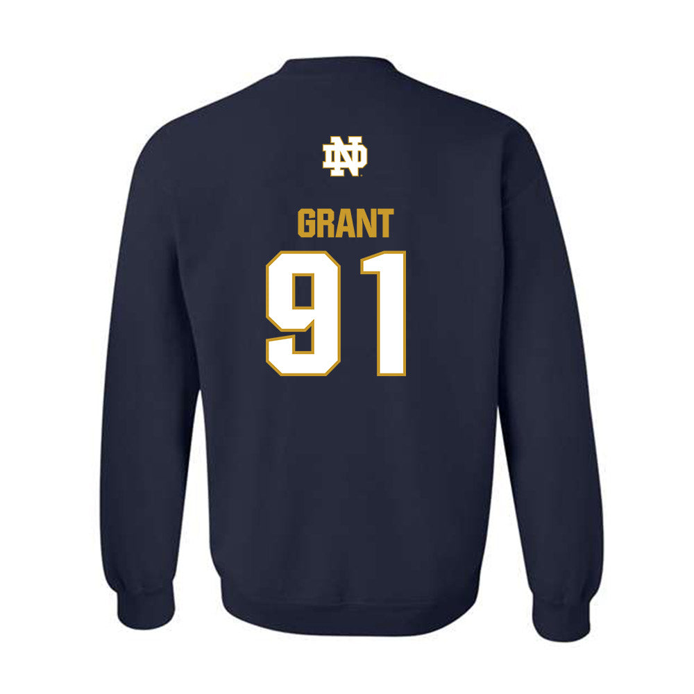 Notre Dame - NCAA Men's Lacrosse : Griffin Grant - Classic Fashion Shersey Crewneck Sweatshirt-1
