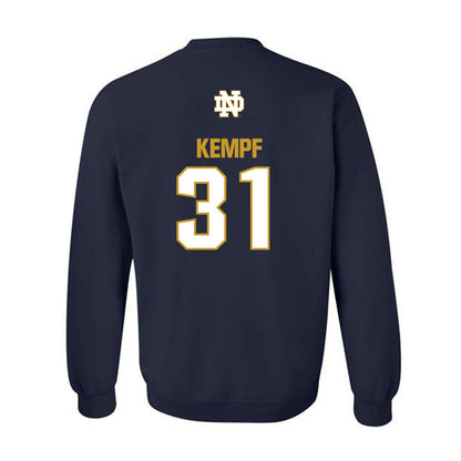 Notre Dame - NCAA Men's Ice Hockey : Nicholas Kempf - Classic Fashion Shersey Crewneck Sweatshirt