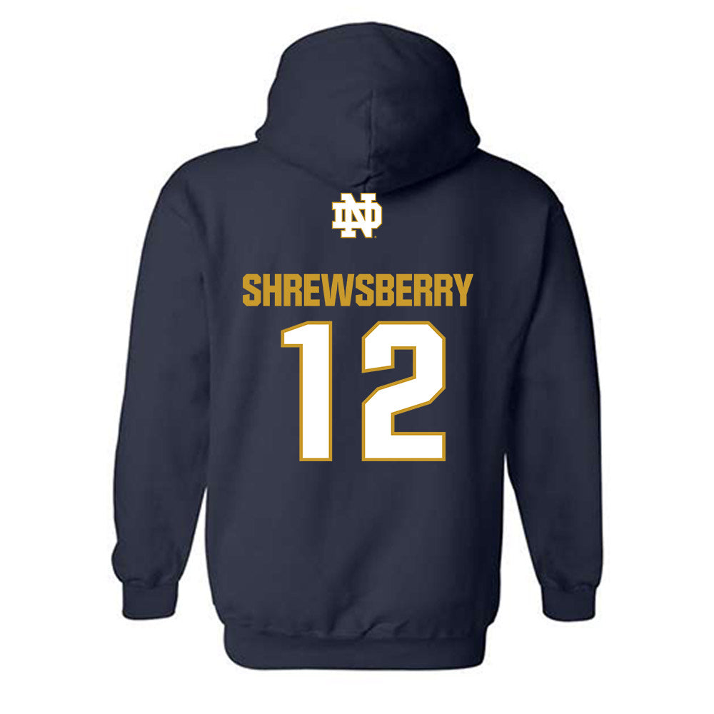 Notre Dame - NCAA Men's Basketball : Nick Shrewsberry - Classic Fashion Shersey Hooded Sweatshirt-1