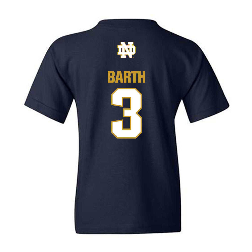 Notre Dame - NCAA Baseball : Mason Barth - Classic Fashion Shersey Youth T-Shirt-1