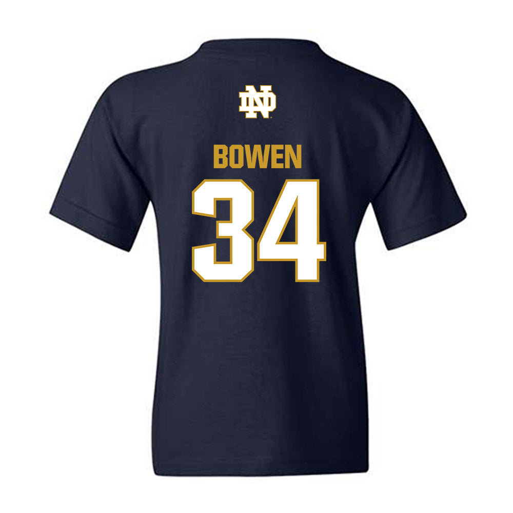 Notre Dame - NCAA Football : Drayk Bowen - Classic Fashion Shersey Youth T-Shirt-1