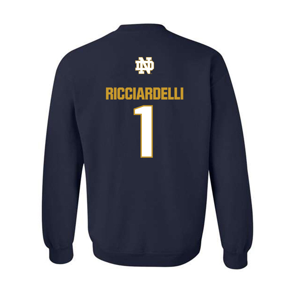 Notre Dame - NCAA Men's Lacrosse : Thomas Ricciardelli - Classic Fashion Shersey Crewneck Sweatshirt-1