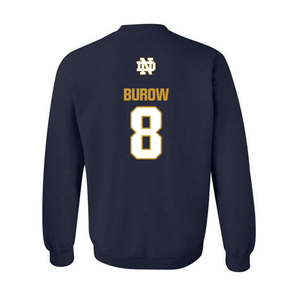 Notre Dame - NCAA Men's Basketball : Jacob Burow - Classic Fashion Shersey Crewneck Sweatshirt-1