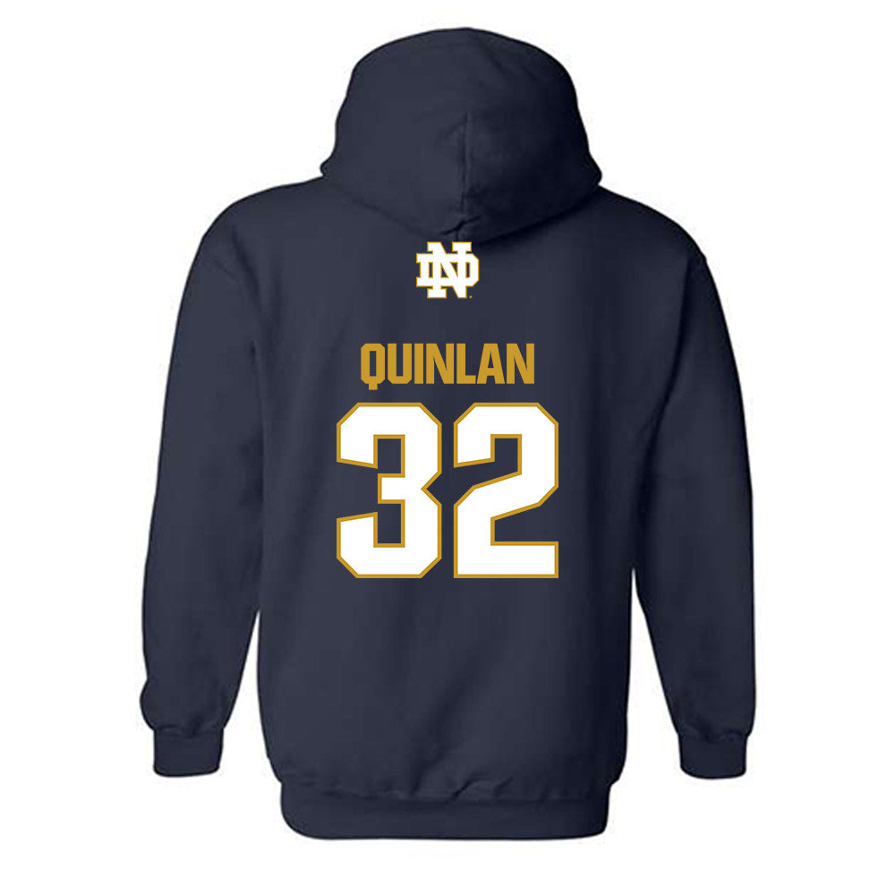 Notre Dame - NCAA Men's Ice Hockey : Patrick Quinlan - Classic Fashion Shersey Hooded Sweatshirt-1