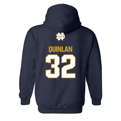 Notre Dame - NCAA Men's Ice Hockey : Patrick Quinlan - Classic Fashion Shersey Hooded Sweatshirt-1