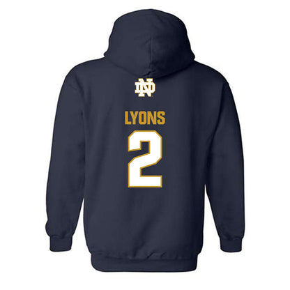 Notre Dame - NCAA Women's Lacrosse : Abigail Lyons - Classic Fashion Shersey Hooded Sweatshirt-1