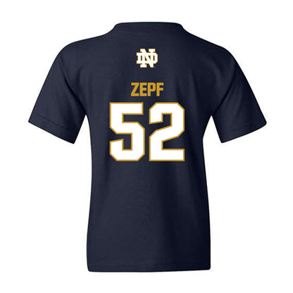 Notre Dame - NCAA Men's Lacrosse : Alex Zepf - Classic Fashion Shersey Youth T-Shirt-1