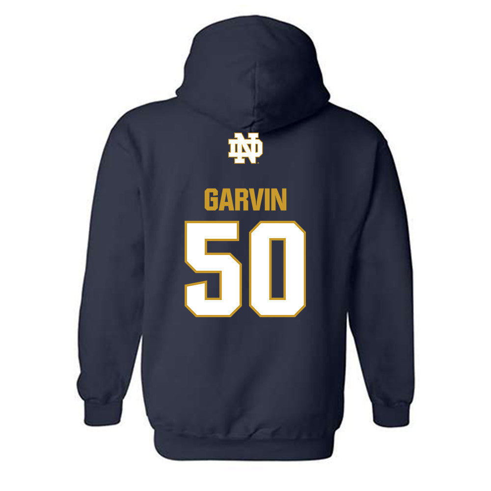 Notre Dame - NCAA Football : Sullivan Garvin - Classic Fashion Shersey Hooded Sweatshirt-1